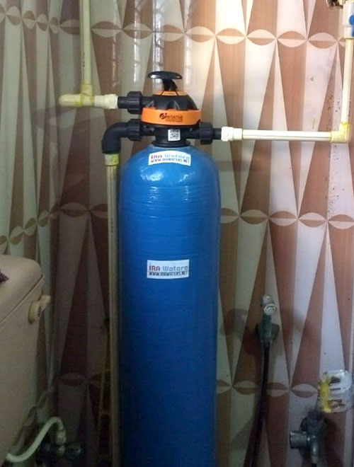 Iron Removal Media Filter in Bathroom