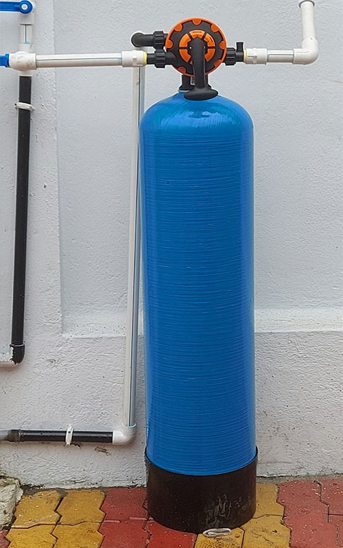 Ground floor installation, attached to main water pump