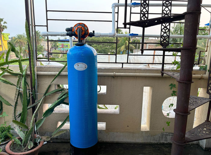 Media Iron Removal Filter installed on rooftop